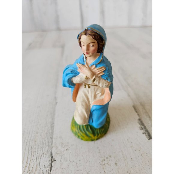 Vintage porcelain Mary Nativity village religious decor - Picture 1 of 9
